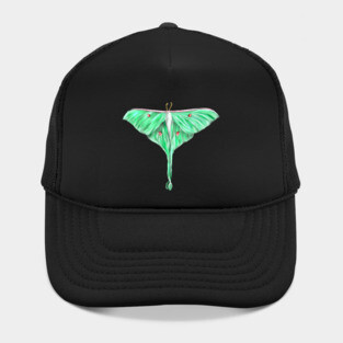 Green Lunar Moth Digital Art Hat