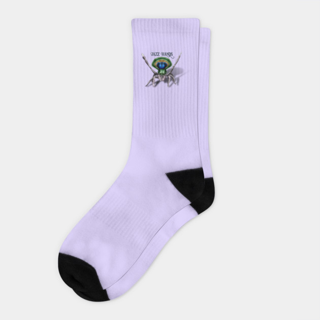 Cute Peacock Spider Digital Art Socks by H. R. Sinclair