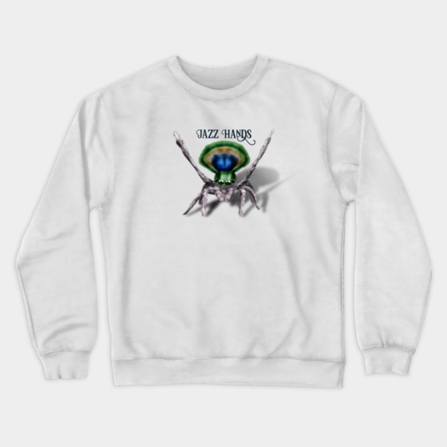 Cute Peacock Spider Digital Art Crewneck Sweatshirt by H. R. Sinclair