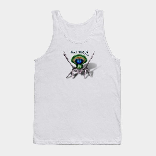 Cute Peacock Spider Digital Art Tank Top by H. R. Sinclair