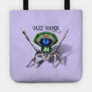 Cute Peacock Spider Digital Art Tote