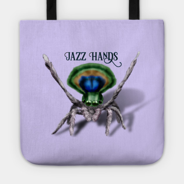 Cute Peacock Spider Digital Art Tote by H. R. Sinclair