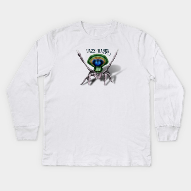 Cute Peacock Spider Digital Art Kids Long Sleeve T-Shirt by H. R. Sinclair