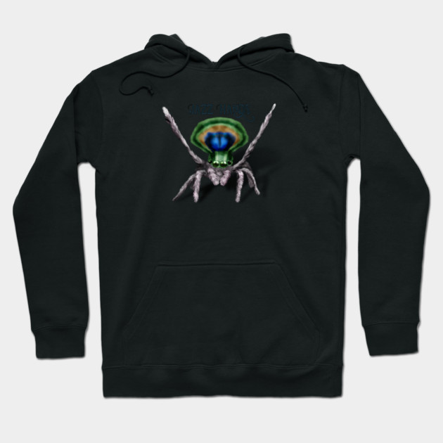 Cute Peacock Spider Digital Art Hoodie by H. R. Sinclair