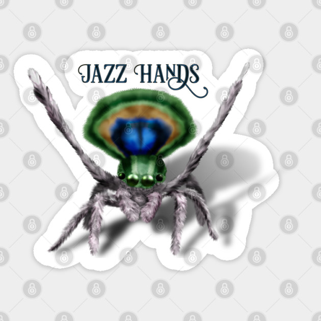 Cute Peacock Spider Digital Art Sticker by H. R. Sinclair