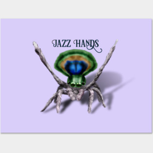 Cute Peacock Spider Digital Art Posters and Art