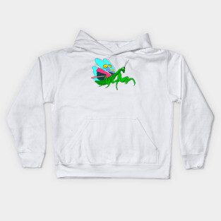 Colorful Praying Mantis Digital Art Kids Hoodie
