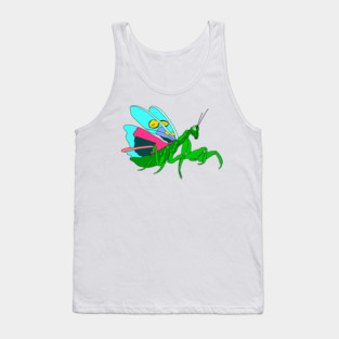 Colorful Praying Mantis Digital Art Tank Top