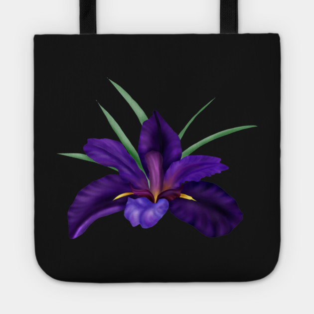 Deep Purple Bog Water Iris  Art Tote by H. R. Sinclair