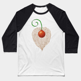 Delicate Chinese Lantern Fruit Art Baseball T-Shirt