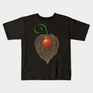 Delicate Chinese Lantern Fruit Art Kids T-Shirt