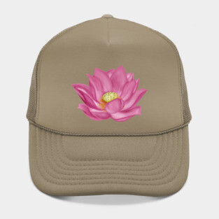 Pink Lotus Blossom Digital Art Hat
