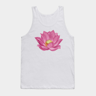 Pink Lotus Blossom Digital Art Tank Top