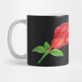 Pink Shrimp Plant Flower Digital Art Mug