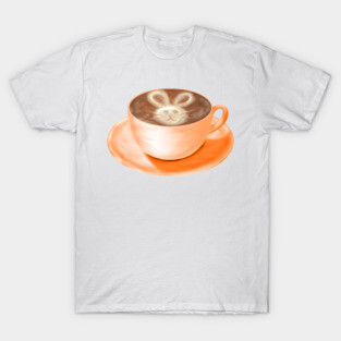 Easter Cappuccino Art Bunny T-Shirt