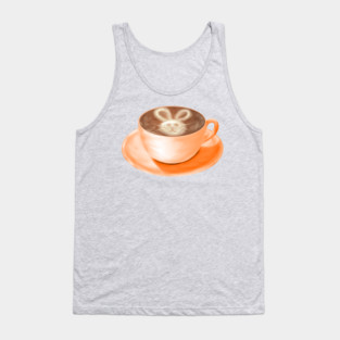 Easter Cappuccino Art Bunny Tank Top