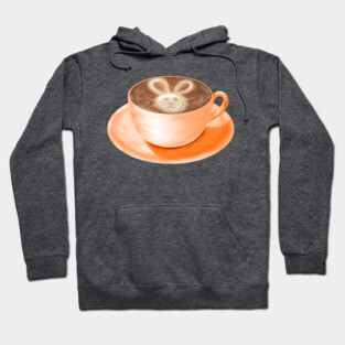 Easter Cappuccino Art Bunny Hoodie