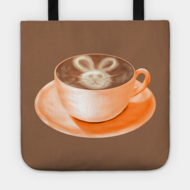 Easter Cappuccino Art Bunny Tote by H. R. Sinclair