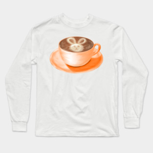 Easter Cappuccino Art Bunny Long Sleeve T-Shirt