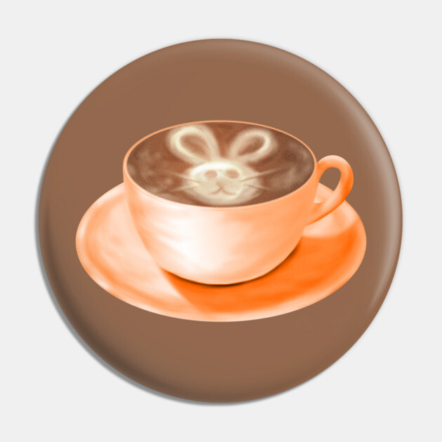 Easter Cappuccino Art Bunny Pin by H. R. Sinclair