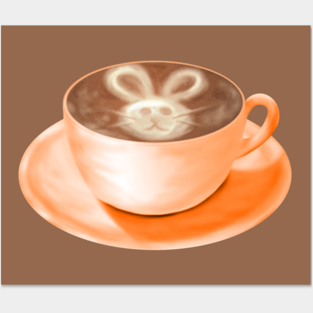 Easter Cappuccino Art Bunny Wall Art by H. R. Sinclair