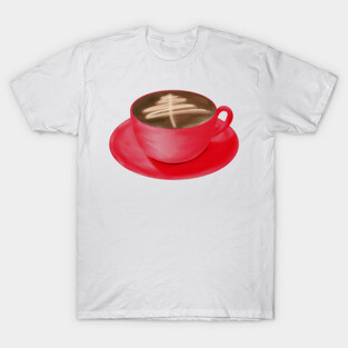 Christmas Cappuccino Art Tree T-Shirt