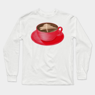 Christmas Cappuccino Art Tree Long Sleeve T-Shirt