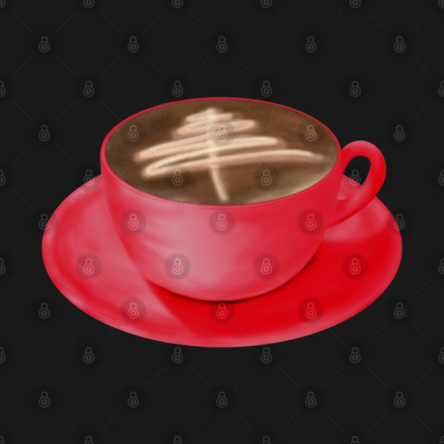 Christmas Cappuccino Art Tree by H. R. Sinclair