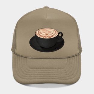 Halloween Cappuccino Art, jack o'lantern face Hat