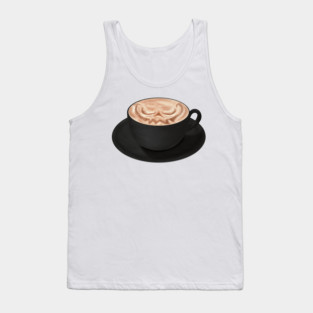 Halloween Cappuccino Art, jack o'lantern face Tank Top