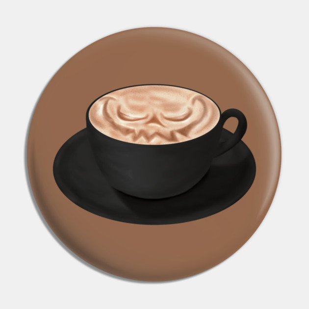 Halloween Cappuccino Art, jack o'lantern face Pin by H. R. Sinclair