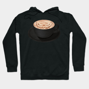 Halloween Cappuccino Art, jack o'lantern face Hoodie