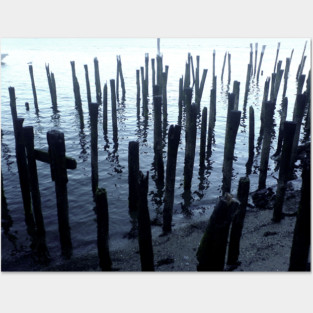North End Waterfront Pier Remnants Posters and Art