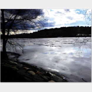 Frozen Jamaica Pond, Jamaica Plains Posters and Art
