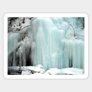 Frozen Waterfall, blue Sticker