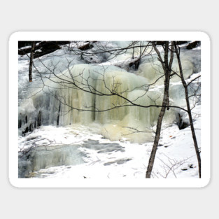 Frozen Waterfall, yellow Sticker