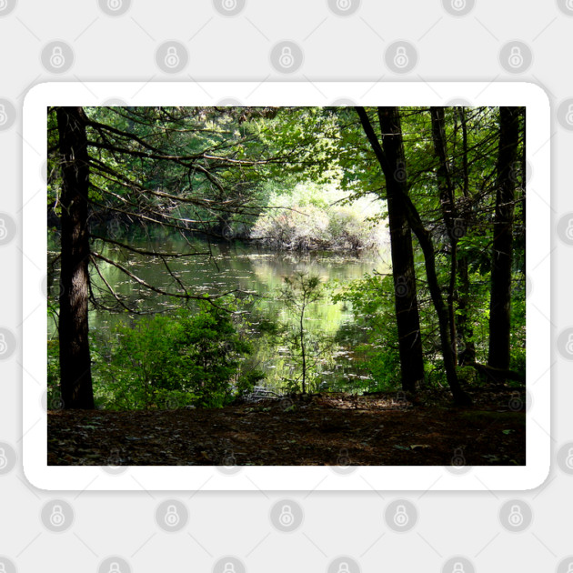 Late Summer at Walden Pond Sticker by H. R. Sinclair