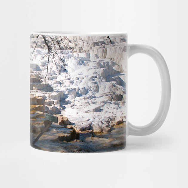 Limestone Terrace Mammoth Hot Spring Yellowstone by H. R. Sinclair