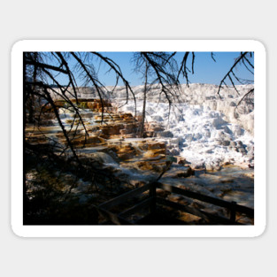 Limestone Terrace Mammoth Hot Spring Yellowstone Sticker