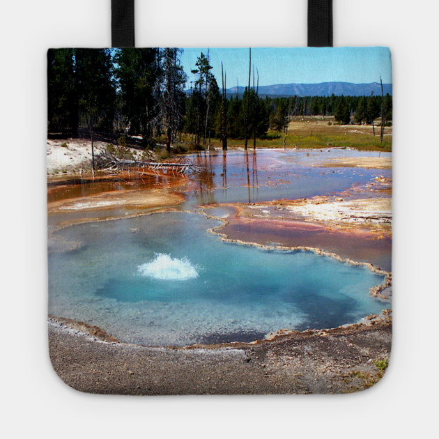 Abyss Pool Hot Springs Yellowstone National Park Tote by H. R. Sinclair