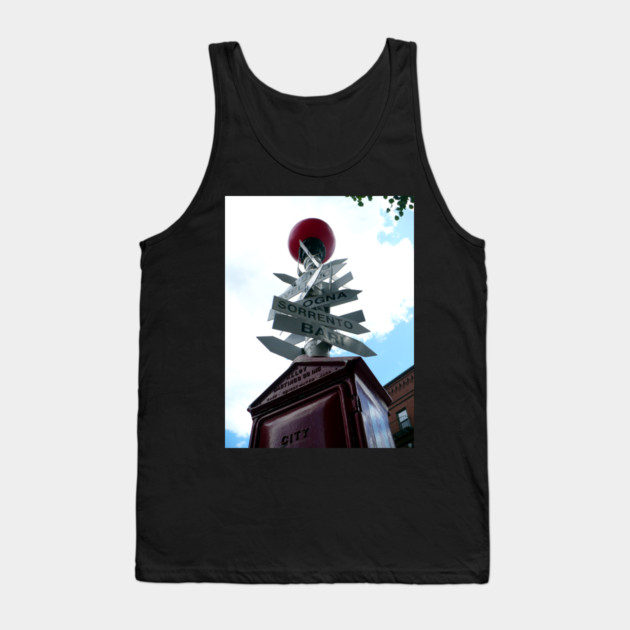 Iconic North End Signpost Tank Top by H. R. Sinclair