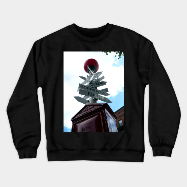 Iconic North End Signpost Crewneck Sweatshirt by H. R. Sinclair