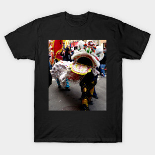 White Chinese Lion Dancer, head T-Shirt