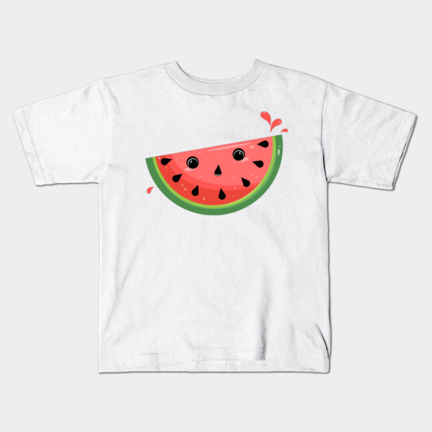Shocked Kawaii Watermelon Kids T-Shirt by H. R. Sinclair