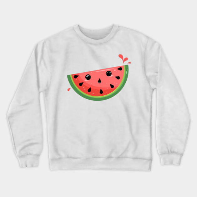 Shocked Kawaii Watermelon Crewneck Sweatshirt by H. R. Sinclair