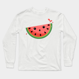 Shocked Kawaii Watermelon Long Sleeve T-Shirt