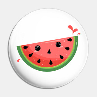 Shocked Kawaii Watermelon Pin