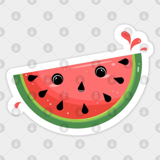 Shocked Kawaii Watermelon Sticker by H. R. Sinclair