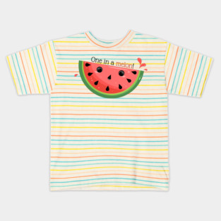 Cute Watermelon Pun, One in a melon! Kids T-Shirt