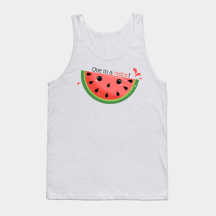 Cute Watermelon Pun, One in a melon! Tank Top